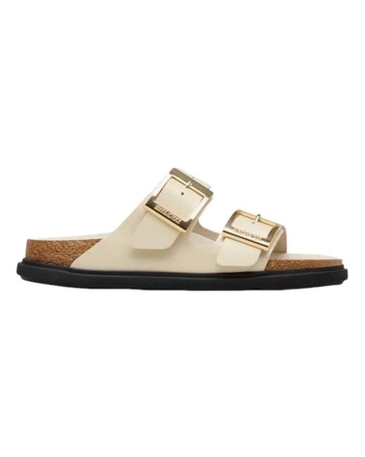 Birkenstock White Sliders