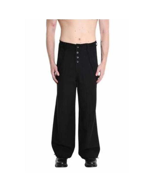 LA HAINE INSIDE US Wide Trousers in het Black voor heren