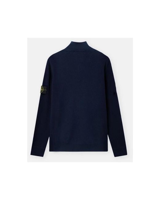 Stone Island Truien & Vesten ,Blauw ,Katoen Zip-Up Vest in het Blue voor heren
