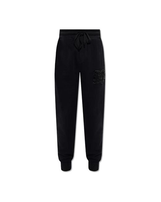 Dolce & Gabbana Black Sweatpants for men