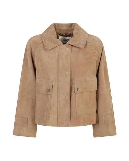 Weekend by Maxmara Brown Leather Jackets