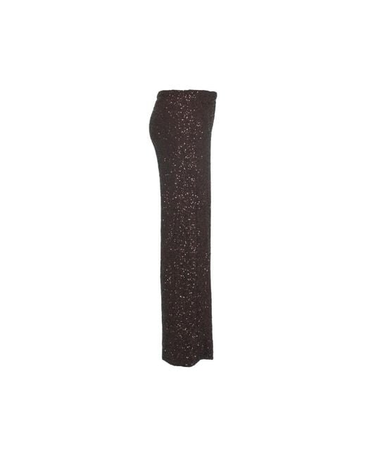 SOLOTRE Wide Trousers in het Brown