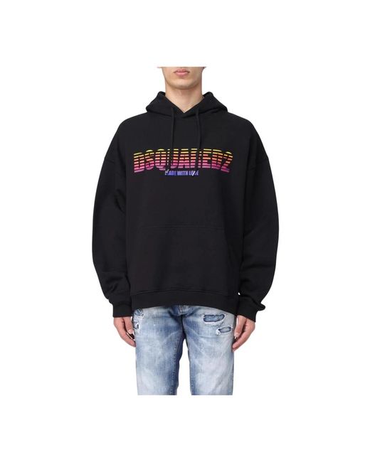 DSquared² Black Hoodies for men