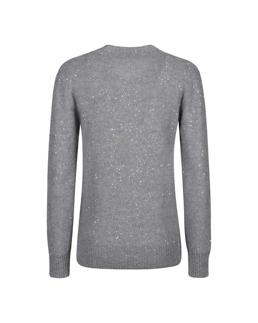 Fabiana Filippi Gray Stylischer v-ausschnitt pullover,klassischer v-ausschnitt pullover