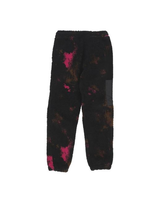 Iuter Broeken ,Zwart ,Polyester Tie Dye Fur Sherpa Broek in het Black voor heren