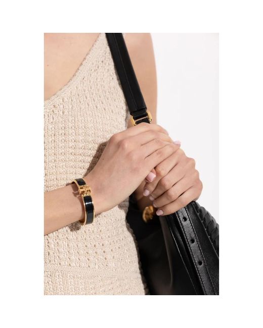 Tory Burch Accessoires ,Zwart ,Armband Met Logo in het Black