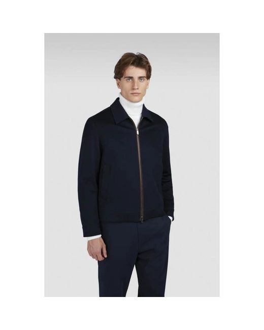 Paul & Shark Luxe Cashmere Blouson Jas in het Blue voor heren