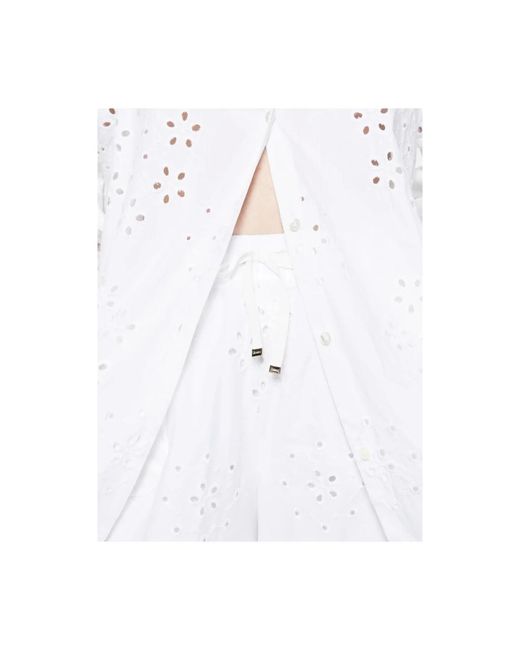 Wide Trousers Herno de color White