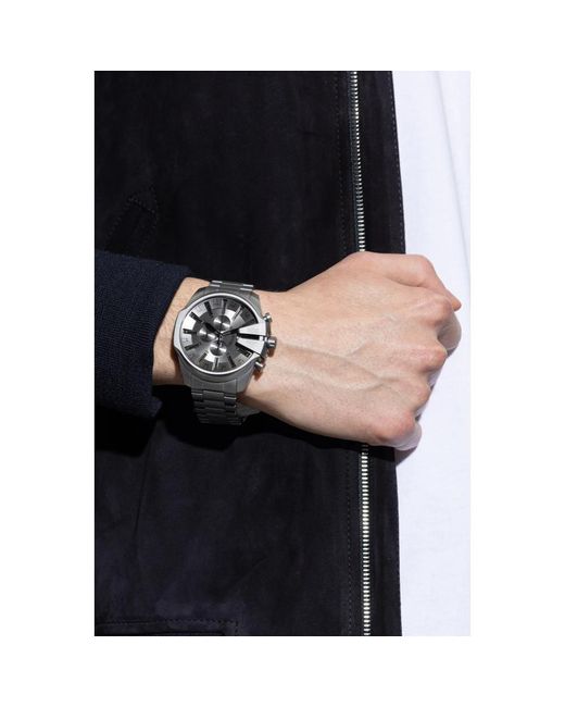 DIESEL Accessoires ,Grijs ,Katoen Mega Chief Slim Chronograph in het Gray voor heren