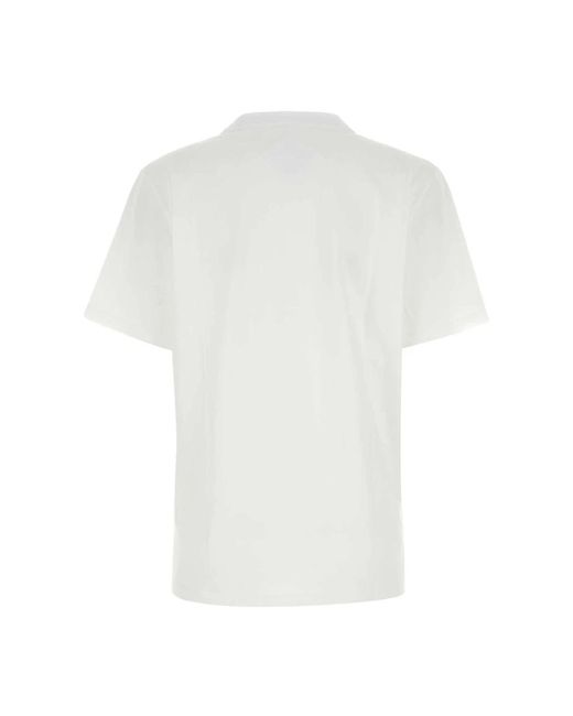 MCM White Weißes baumwoll-t-shirt