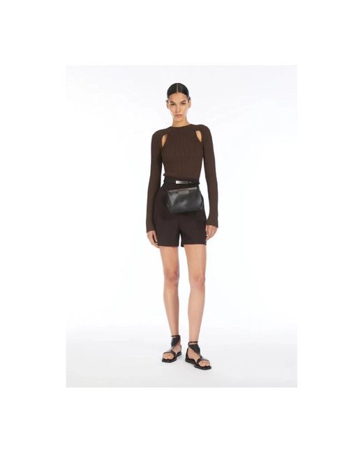 Max Mara Black Long Sleeve T-Shirts