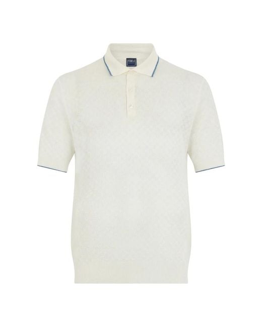 Fedeli White Round-Neck Knitwear for men