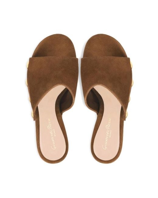 Gianvito Rossi Brown Wedges