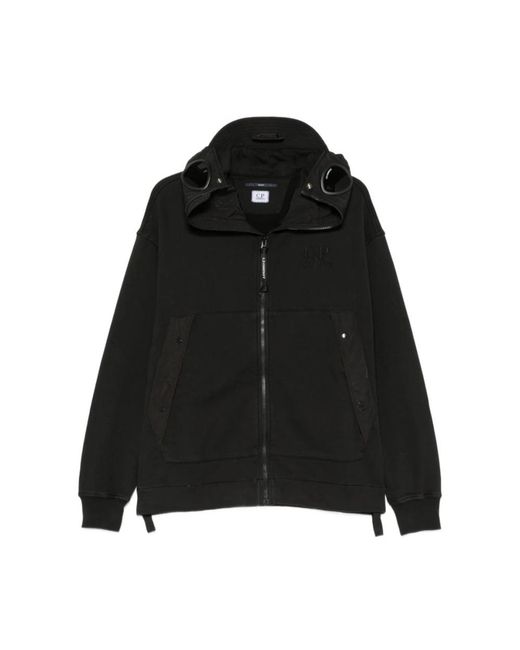 C P Company Black Zip-Throughs for men