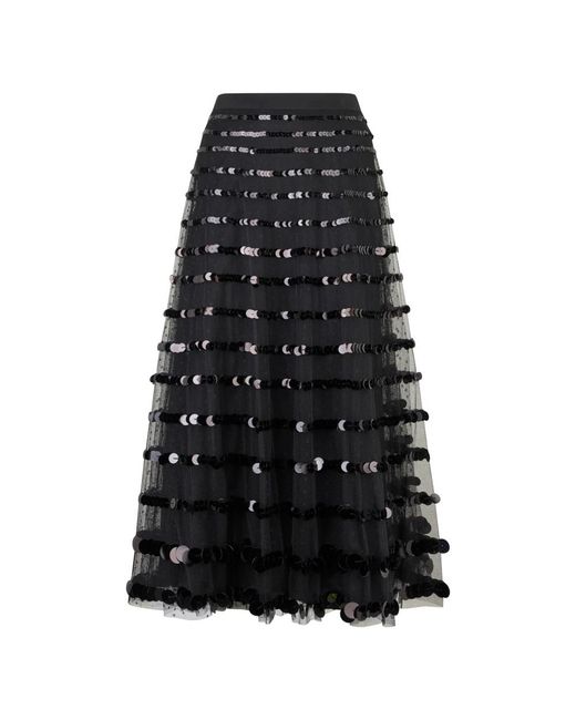 RED Valentino Black Midi Skirts