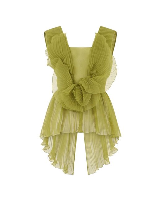 Alberta Ferretti Green Sleeveless Tops