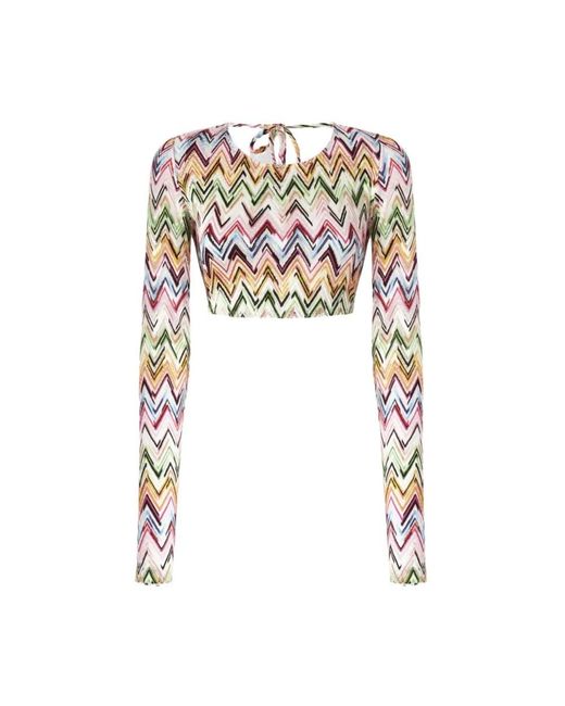 Missoni White Long Sleeve Tops