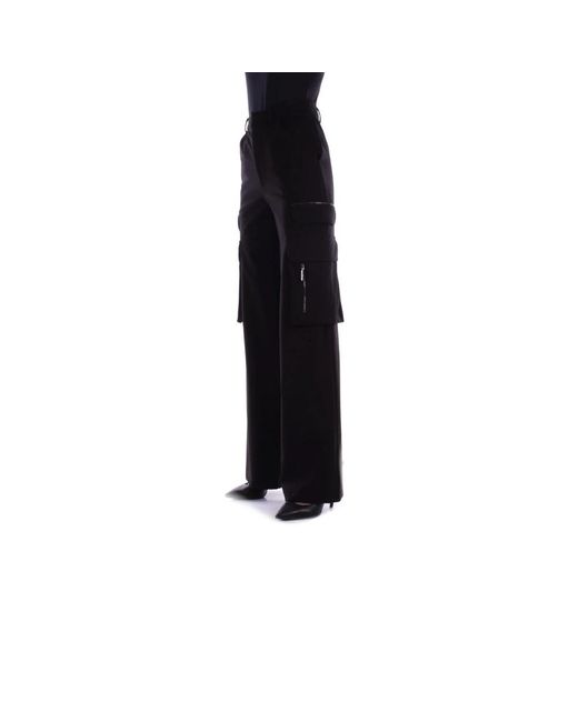 CoSTUME NATIONAL Black Schwarze reißverschlusshose stilvolles modell