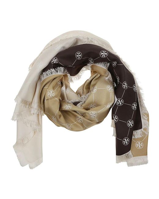 Tory Burch Gray Silky Scarves