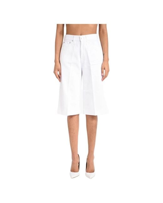 Dondup White Denim Shorts