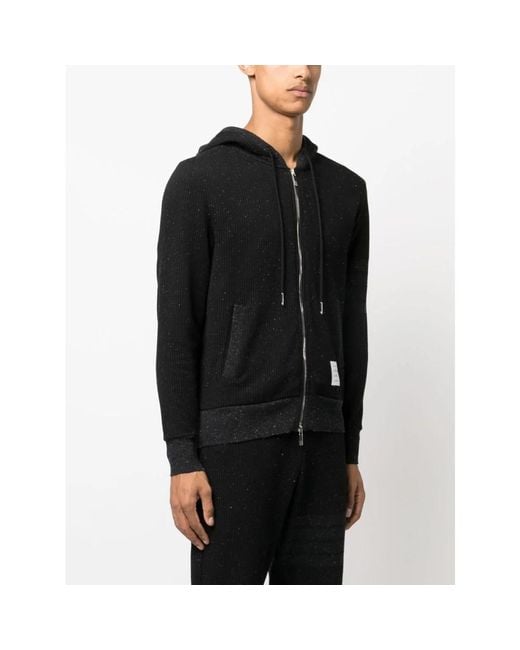 Thom Browne Stylischer zip-up hoodie in Black für Herren