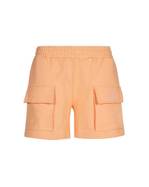 MSGM Orange Short Shorts