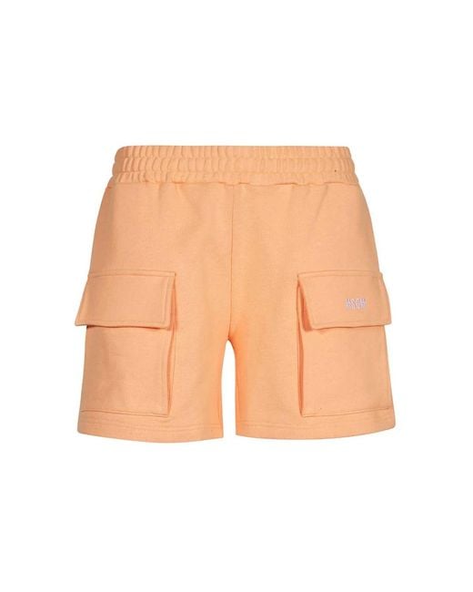 MSGM Orange Short Shorts