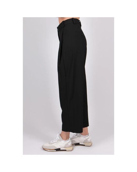 Elvine Black Cropped Trousers