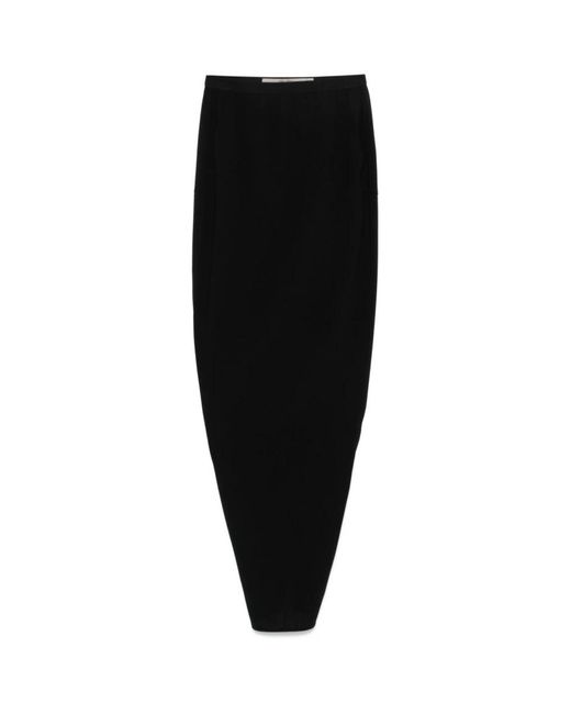 Rick Owens Rokken ,Zwart ,Rok Met Elastische Tailleband En Split in het Black