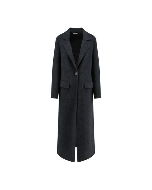 Hevò Black Single-Breasted Coats