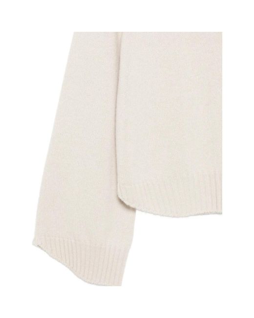 Vanisé White Round-Neck Strickwaren