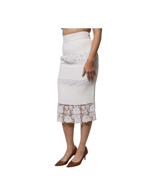 Midi Skirts Dolce & Gabbana de color Gray