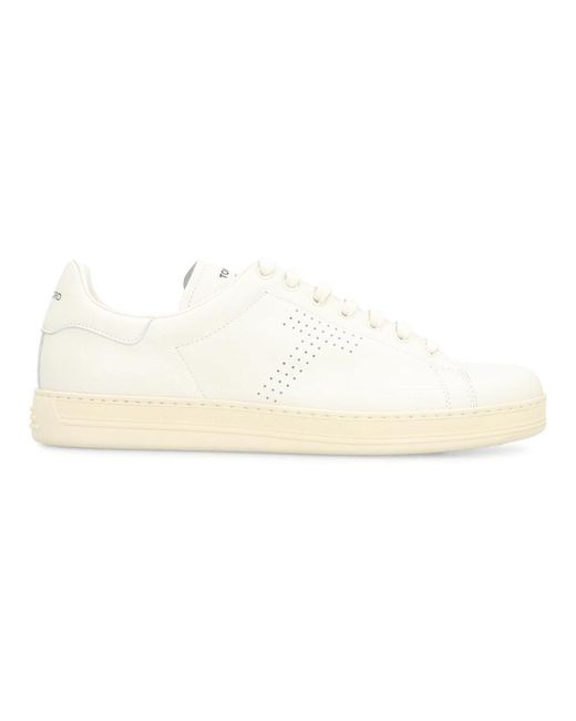 TOM FORD 26S HOGAN SNEAKERS IN WHITE CALFSKIN