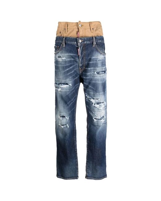 DSquared² Blue Straight Jeans for men