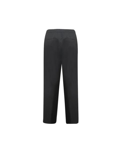 Dondup Black Straight Trousers for men