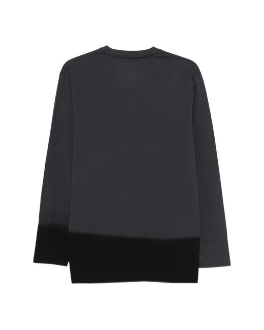 Y-3 U Dip Ls Tee in het Black voor heren