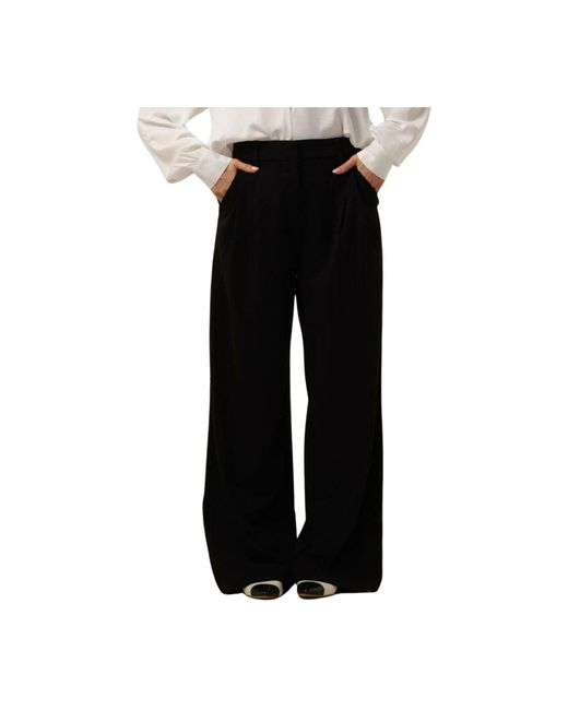 Moss Copenhagen Black Weite Hose Für Frauen