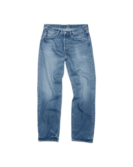 Acne Blue Straight Fit Jeans for men