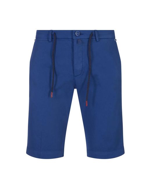 Kiton Blaue seiden-bermuda-shorts aus baumwolle in Blue für Herren