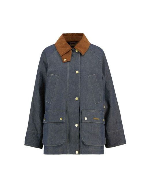Barbour Jassen ,Blauw ,Katoen Asker Light Jacket in het Blue