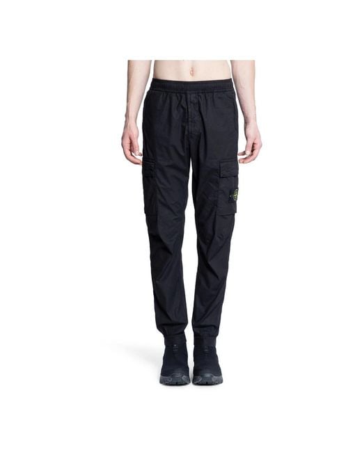 Stone Island Blue Slim-Fit Trousers for men