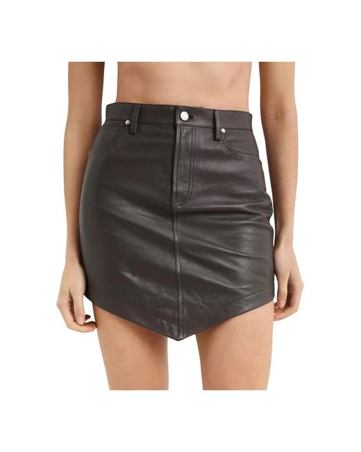 Alexandre Vauthier Black Leather Skirts