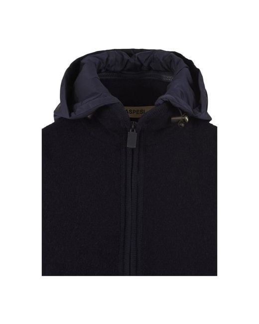 Aspesi Shetland Wol Jas in het Blue voor heren