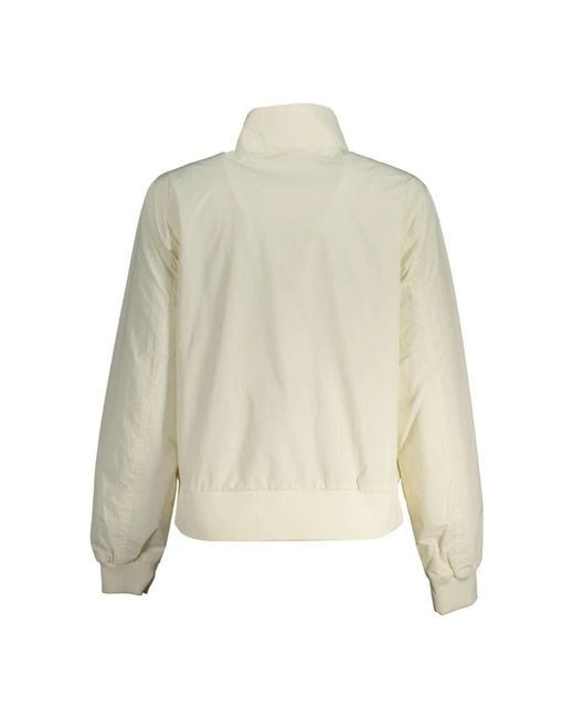 Giacca bianca con cappuccio e logo di North Sails in Natural