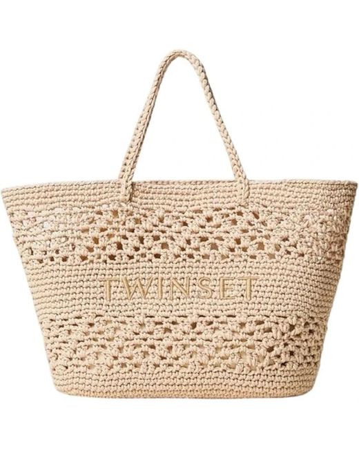 Twinset Metallic Shopping Bags