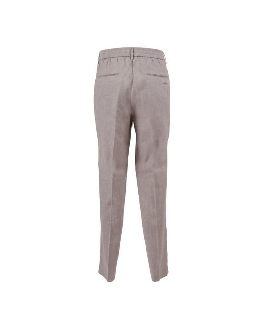 Peserico Gray Slim-Fit Trousers for men