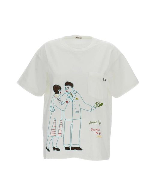 T-Shirts Bode de color White