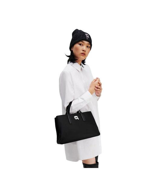 Karl Lagerfeld Black Schwarze synthetische handtasche