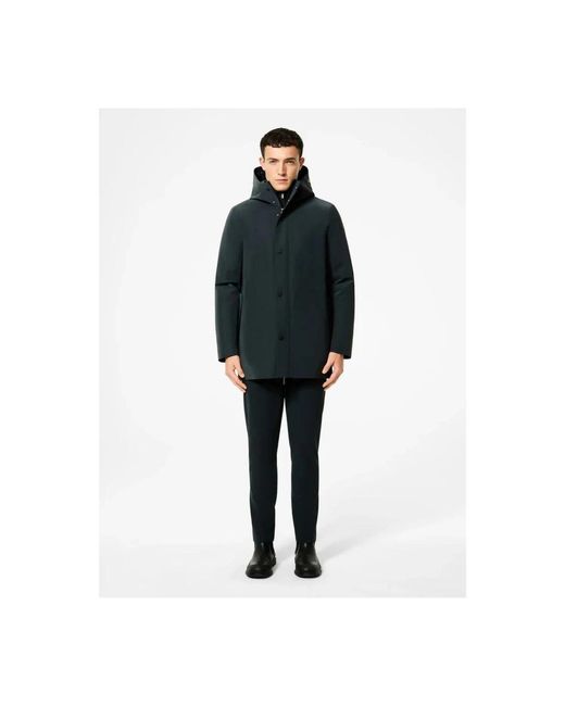 Rrd Jassen ,Groen ,Iridescent Siliconen Parka Jas in het Black voor heren