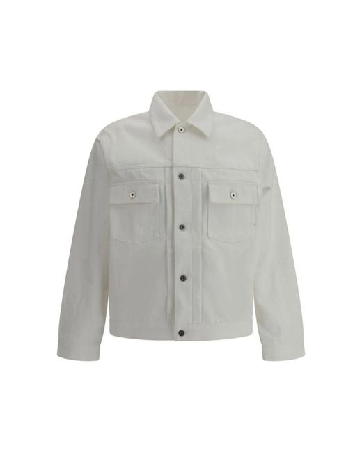 Jil Sander Denimjacke Mit Taschen in Gray für Herren